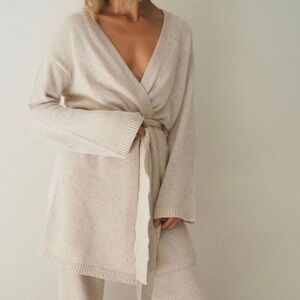 Millk Sprinkle Knit Jacket in Cream